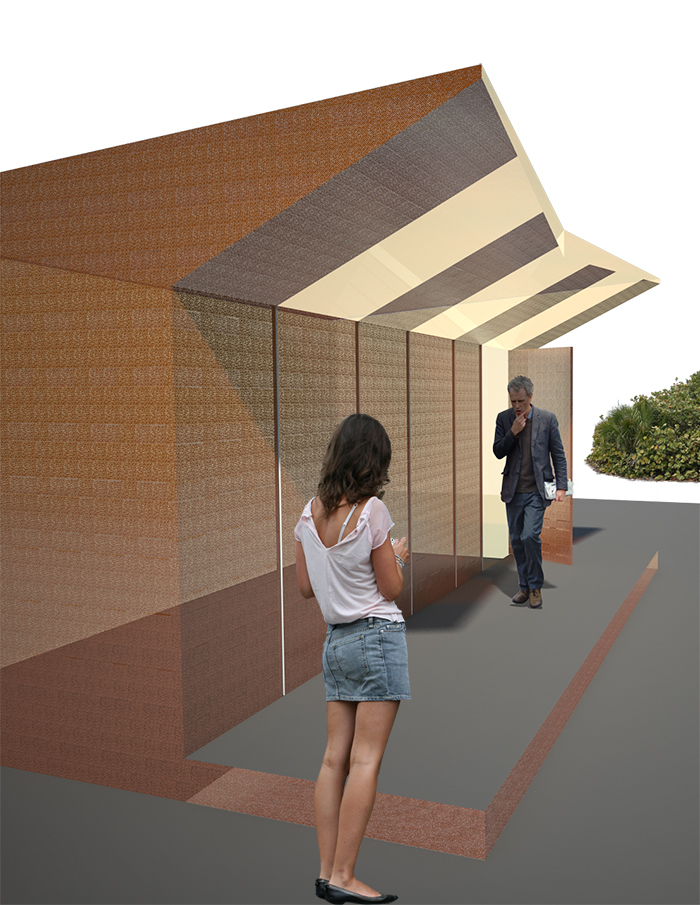 corten cemento a vista uffici patio verde layout “FG SA studio di architettura” architetti “Fabrizio Guccione” architetto Milano pavillon padiglione policarbonato sicurezza ambienti corten green office layout architects architect Milan public toilet park facilities