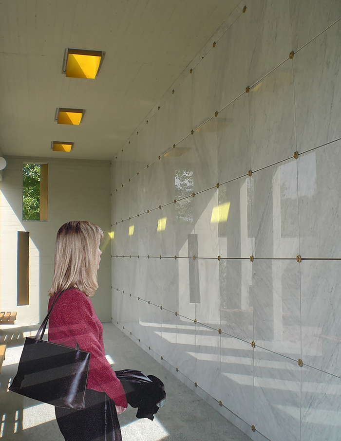 cimitero ampliamento cemento a vista calcestruzzo marmo architettura cimitariale panca visita servizi pubblici loculi fabrizio guccione architetto architetti Fgsa studio di architettura Cemetery expansion exposed concrete Concrete marble architecture bench cimitariale visit Public Service niches Fabrizio Guccione architect architects Liscate Milano