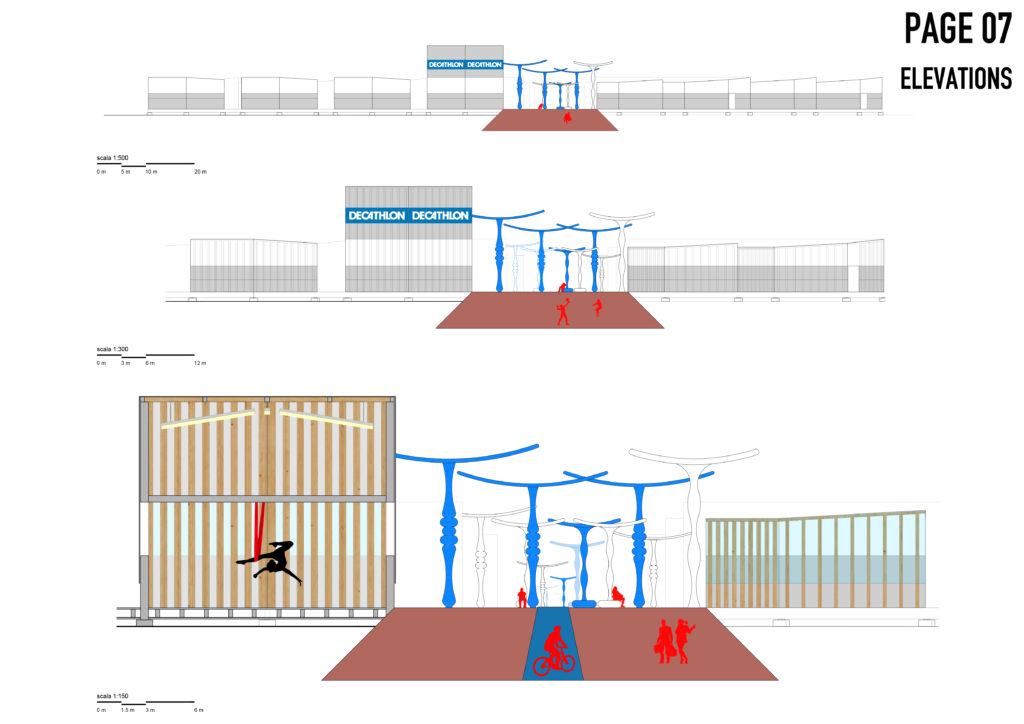 decathlon competition fgsa fabrizio guccione architetto grande distribuzione innovazione spazi commerciali parco parchi verde urbano sport