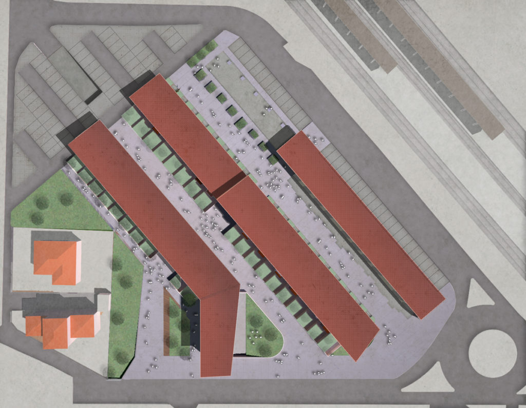 FGSA studio di architettura masterplan cesate casa dello studente studentato verde urbano progetto urbano FNM Ferrovie Stazione parcheggio nodo interscambio riqualificazione Fabrizio Guccione