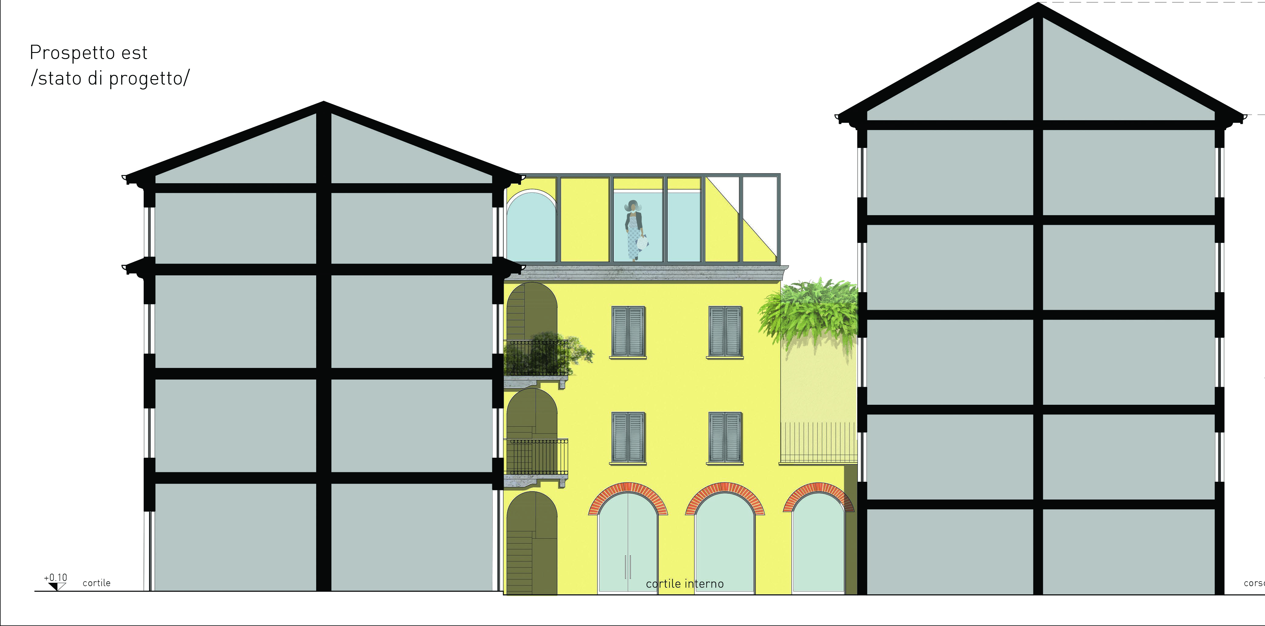 fgsa milano architettura sottotetto interno sopralzo moderno altana